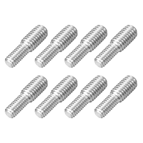 uxcell M4x10mm to M5x10mm Double End Threaded Stud Screw Bolt, 8Pcs 304 Stainless Steel Thread Reducer Adapter for Furniture Machinery Assembly Fastener - size: M4x10mm to M5x10mm
