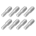 uxcell M4x10mm to M5x10mm Double End Threaded Stud Screw Bolt, 8Pcs 304 Stainless Steel Thread Reducer Adapter for Furniture Machinery Assembly Fastener - size: M4x10mm to M5x10mm