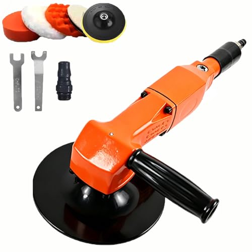 7" Pneumatic Orbital Sander Polisher, 4500 RPM Adjustable Speed Air Tool