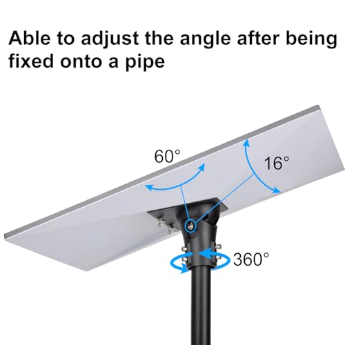 Adjustable Pipe Adapter for Starlink Gen 3/Standard 4/4X Dish,Black - color: Black