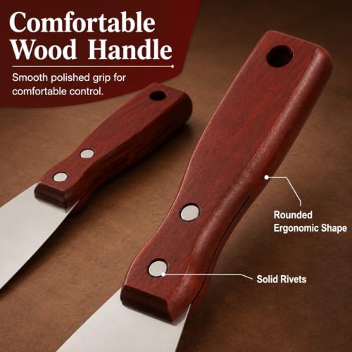 2PCS Small Putty Knife, Spackle Knife for Drywall, Spackling, Painting - size: 1inch+1inch