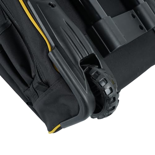 MELOTOUGH Rolling Tool Bag with Wheels,Large Heavy Duty Rolling Tool Bag for Men with 35 Pockets&Telescoping Handle for Electrician,HVAC,Construction,Technicians,Mechanic,Welder (Yellow) - color: Yellow Rolling Tool Bag