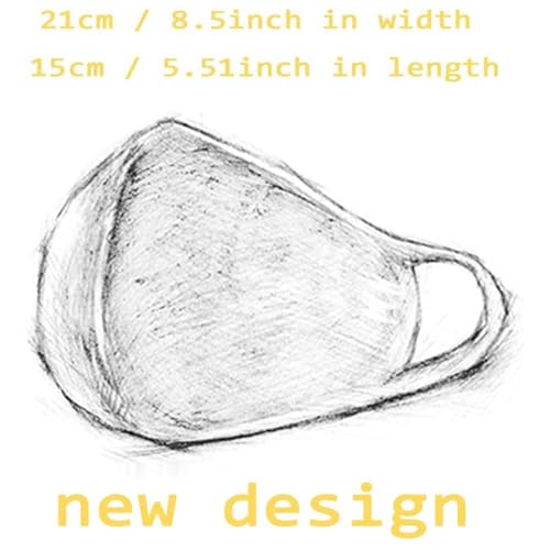 Black Dust Face Mask - All Cotton - Reusable Cloth Comfy Fabric Mask | for Adults Women Outdoor Sport Travel, Washable Breathable Half Face Cloth Mouth Masks with Earloop - color: Pack 8 Black