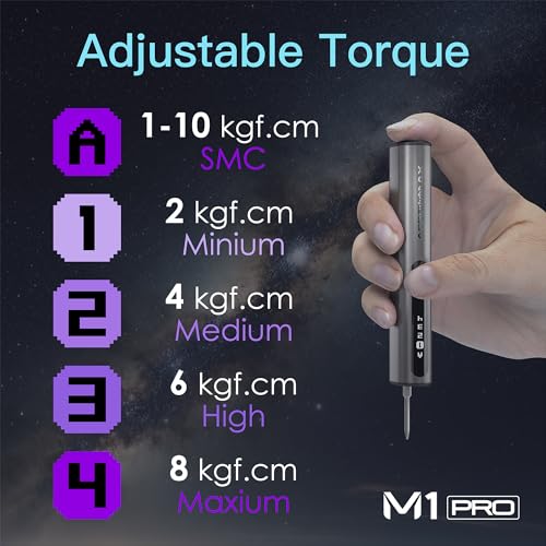 AM ARROWMAX Mini Electric Screwdriver & Removable Angle Screw, 60 in 1 7.4V Precision Electric Screwdriver Set, Repair Tool Set For Phone Camera Watch Laptop (M1 PRO PLUS) - style: M1 PRO PLUS