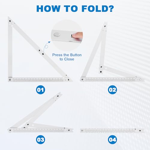 Folding Triangle Ruler 48inchs Aluminum Framing Square