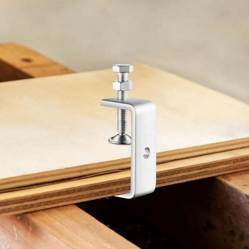 10 Pcs 304 Stainless Steel C Clamp Mini Tiger Clamp 1Inch Heavy Duty Metal U Clamps with Stable Wide Jaw Opening for Mounting Metal Working Woodworking(10 Pcs, 3 3/8 Inch) - size: 3 3/8 Inch