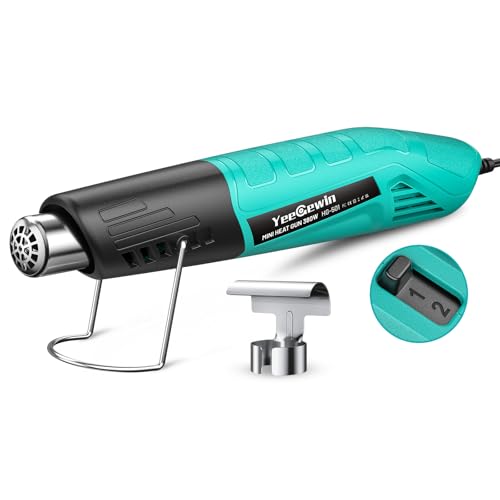 380W Mini Heat Gun, 2-Temp 480°F & 850°F for DIY & Crafts - color: Blue