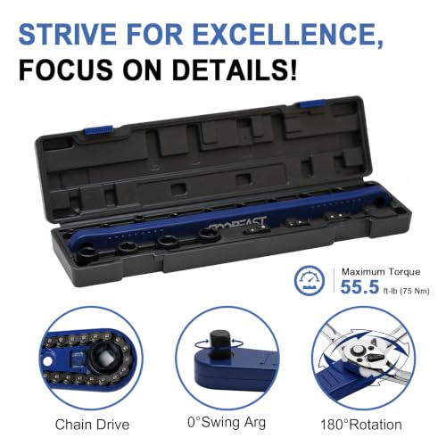 Pro Offset Extension Wrench 19PCS,Impact Wrench Extender Tools Socket Set - color: Blue