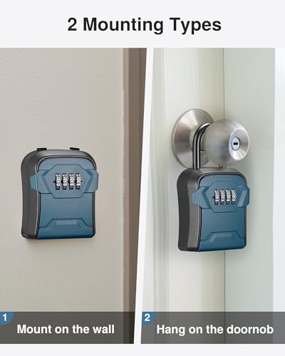 Puroma Key Lock Box for House Keys Combination Lockbox, 1 Peacock Blue - color: Peacock Blue