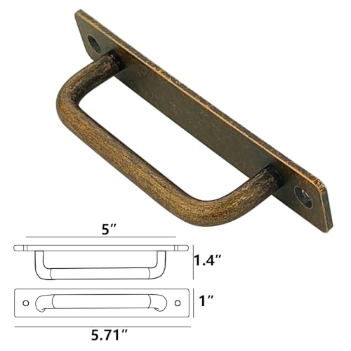 2 Pack 5 Inch 128 mm Copper Cabinet Handles Aluminum Cabinet Pulls Drawer Pulls - color: Copper, size: 5 Inch