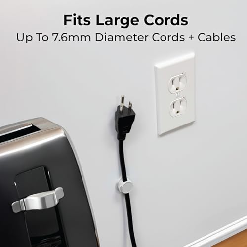 Travel Depot Cable Management Magnetic Snap Organizer 6-Pack, White - color: White
