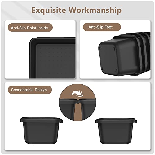A-LUGEI【70】【6 Size】Tool Box Organizer Tray Divider Set, 【Black】 Desk Drawer Organizer, Garage Organization and Storage Toolbox Accessories Rolling Tool Chest Cart Cabinet WorkBench Small Part - size: 70pcs-6 Size