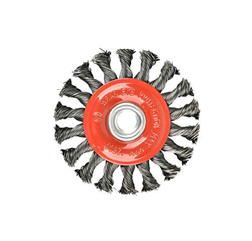 AAIN 4 Inch Wire Wheel Brush, 4Pcs Wire Wheels for 4 1/2 Angle Grinder - size: 4 pack, style: 4 inch Knotted Wire Brush