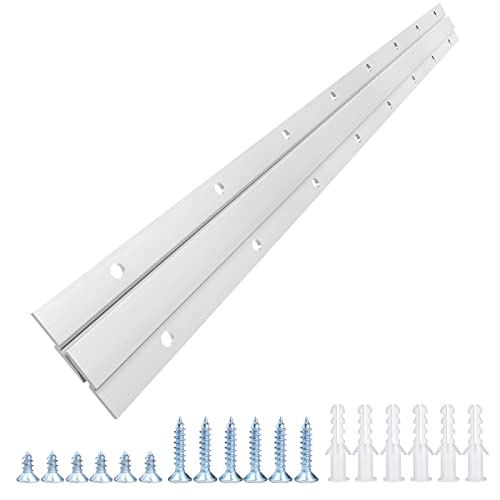 French Cleat Picture Hanger, Aluminum Z Hanger Interlocking Wall Mounting Bracket Hardware Kit Z Clips for Hanging Wall Painting, Mirrors, Panels, Artwork, Cabinet, Whiteboard (24 inch-1 Pair) - size: 24inch-1Pair, style: Standard thick