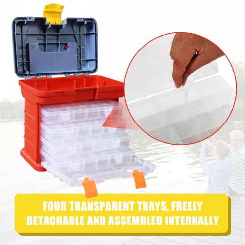 Torin Portable Tool Box, Small Parts Organizer with Drawers, tackle box - size: 11IN
