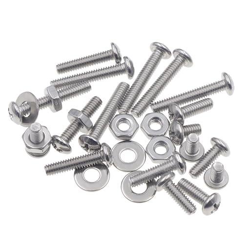 #8-32 UNC 304 Stainless Steel Phillips Pan Head Screw Nut Washer Kit - size: #8-32UNC