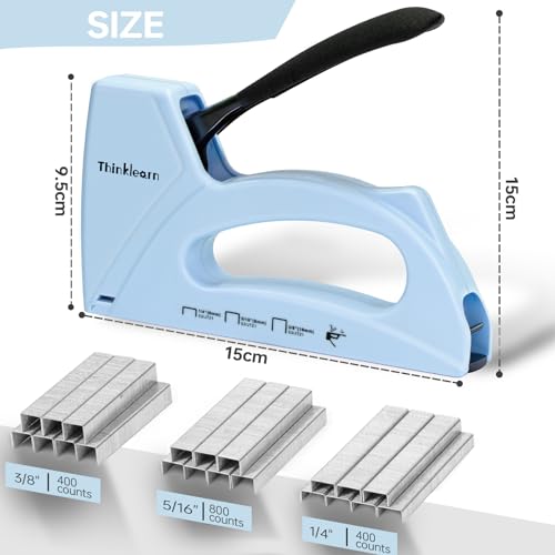 Light Duty Staple Gun for Wood, Upholstery Staple Gun for Classroom - color: Blue