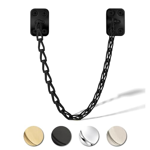 Transom Door Chain 12-Inch Stainless Steel, Mega Handles - Matte Black - color: Matte Black, size: 1 Pack