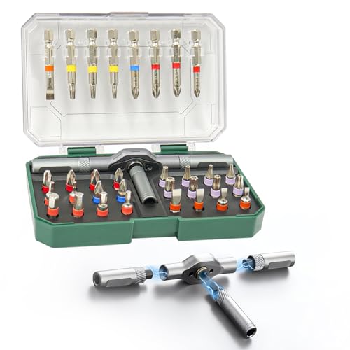 33 in 1 Magnetic Screwdriver, Multi Bit Ratcheting Screwdriver Set