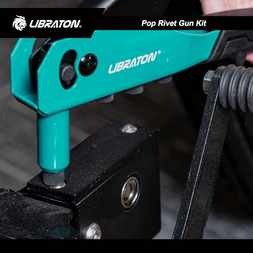 LIBRATON Rivet Gun Kit, Pop Rivet Gun, Heavy Duty Rivet Tool, Hand Riveter