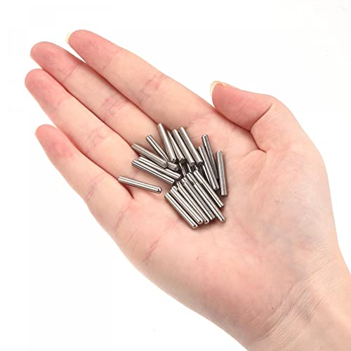 uxcell 3x20mm Dowel Pins, 50pcs 304 Stainless Steel Round Head Flat Chamfered End Dowel Pin Bunk Bed Pins Shelf Pegs Support Shelves Fasten Elements - size: 3x20mm