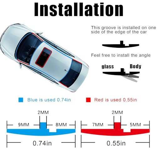 1PC Weather Stripping Door Seal Strip,Rubber Car Door Seal Weather Stripping, T-Shape Windshield,Black(16FT,0.55INCH) - color: Black-16FT/0.55INCH