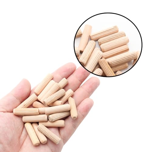 48Pcs 8mm x 30mm / 5/16 Inch x 1.18 Inch Wooden Dowel Pin - size: 8 x 30mm