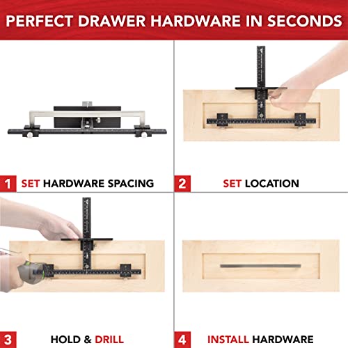 The Original Cabinet Hardware Jig - Made in USA - Most Accurate Tool for Knobs and Pulls - Hand Calibrated by True Position Tools - size: ORIGINAL