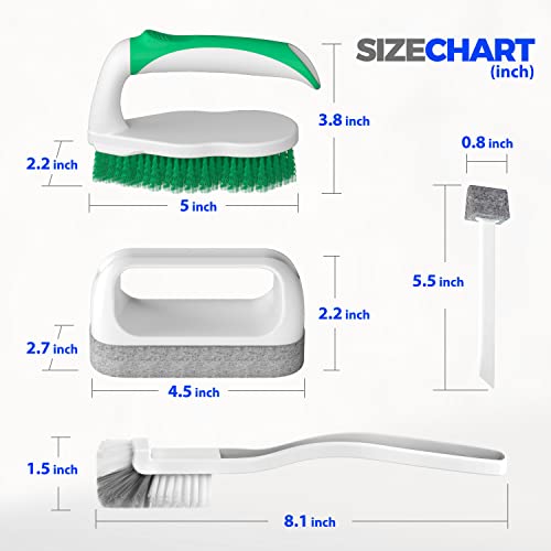 Holikme 7 Pack Cleaning Brush Scrub Brush Kitchen Brush for Floor,Green - color: Green