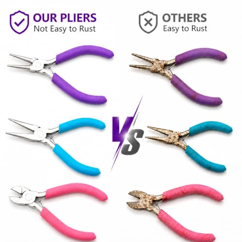 3-Piece Jewelry Pliers Set for Jewelry Making & Crafts