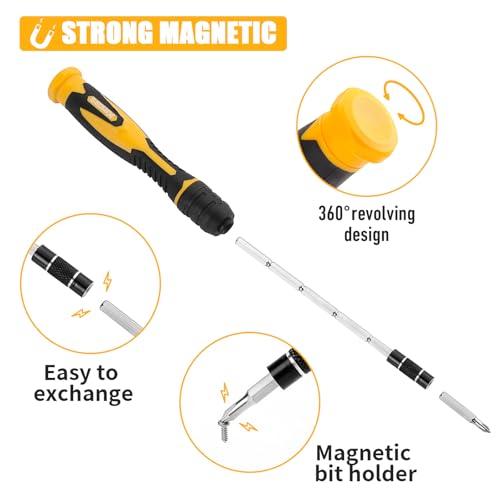 KREBS Precision Screwdriver Set 75-in-1 Driver kit 67 Magnetic Bits - size: 75 in 1
