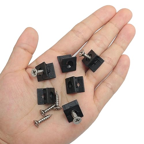 Black Plastic Mending Wedges Furniture Bottom Sagging Repair Fix Mend Mending Wedges with 50PCS 3.5 x 16 Nickel Plated Screws