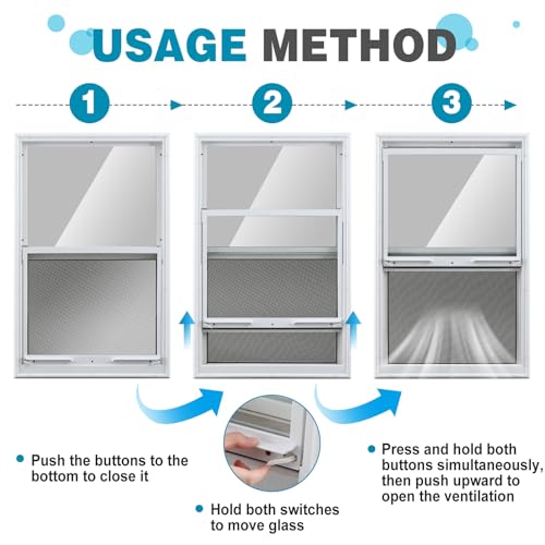 DoubleFill 24" x 38" Door Glass Insert Replacement Kit for Front or Exterior Doors, Venting Sliding Window with Screen, Double Pane Tempered Glass Insert for 1-3/4" Doors Home Improvement