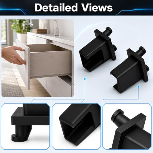 2-Pack Drawer Slide Socket Replacement for Merillat 471029/471037, Left Right Drawer Rail Sockets, Cabinet Drawer Track Repair Parts, Secure Fit Drawer Slide Bracket