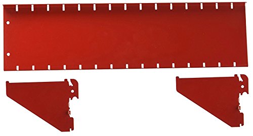 Wall Control Shelf 4in Deep Pegboard Shelf Assembly Pegboard and Slotted Tool Board – Red - color: Red