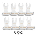 Oscillating Tool Blades, Diamond Carbide Multi Tool Blades for Grout Removal and Soft Tile Cut, Semi Circle Finger Segment Swing Grit Grout Oscillating Saw Blades (8PCS Swing Set) - color: 8PCS Swing Set