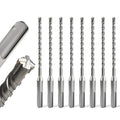 8PCS SDS Plus Rotary Hammer Drill Bits, 8pcs (1/4"*6"-6.5mm*160mm) - 4 Carbide Cutting Edges, Ideal for Masonry| Heavy-Duty Masonry |Hammer Drill Bits for Precision Drilling - size: 8pcs (6.5mm*160mm)
