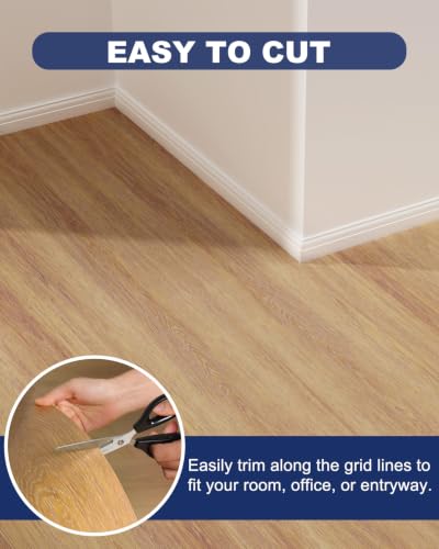 SALLOUS Area Mat for Living Room, 5' x 6'6" Plastic Floor Mat for Home, Waterproof Vinyl Area Rug for Dining Room, Kitchen, Bedroom, Non-Slip Hard Floor Protector for Home Office (Wood Grain) - color: Wood Grain, size: 78.7"L x 60"W x 0.1"Th