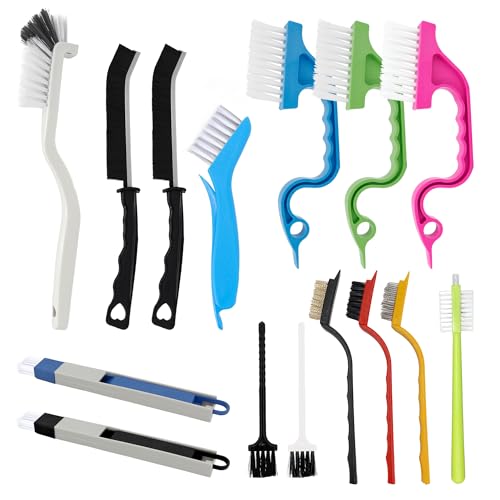 15Pcs Crevice Cleaning Brush Groove Gap Hard Bristle Cleaning Tool Small Clean Brush for Cleaning Sink Toilet Kitchen Door Window Track Cup Teapot