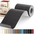Cahomo Linen Repair Tape 4x79 inch, Self Adhesive Linen Fabric Tape, Linen Fabric Patch Tape Kit, Fabric Repair Tape for Sofas, Headboards, Chairs, Curtains - Black Grey - color: Black Grey, size: 4x79 inch