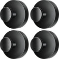 Reusable Suction Cup Hooks for Shower, Drill-Free Wall Hooks (4, Black) - color: Black