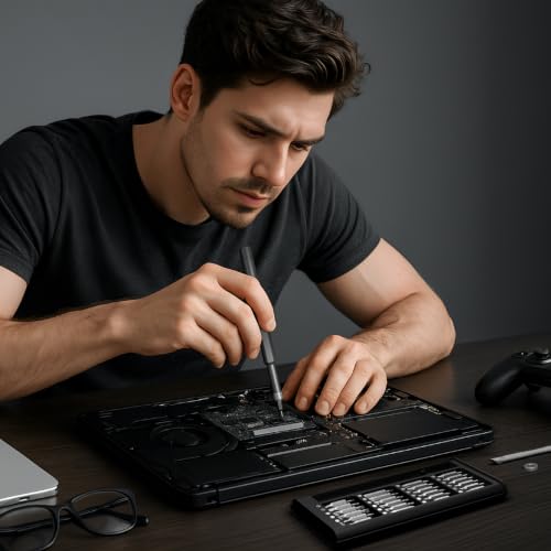 SHARDEN Precision Screwdriver Set for Electronic Repair 60 in 1 | Small Screwdriver Set, Magnetic Repair Tool Kit for Laptop, iPhone, Cell Phone, PC, MacBook, Computer, PS5, Glasses, Watch - color: 60 in 1 Black