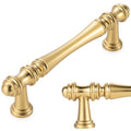 KOOFIZO 10 Pack 3-3/4 in Brushed Gold Cabinet Pulls, Gold Drawer Handle P30 - color: Brushed Gold, size: 3-3/4" CC - 10Pcs