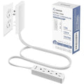 Saker Outlet Cover with Flat Extension Cord, 3-Outlet Extender, 5ft - style: 5ft