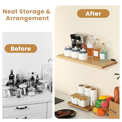 Mooche 4Pack Floating Shelf Brackets, Heavy Duty L Brackets Wall Mounted - color: Balck, size: 7.88*1.42 Inch