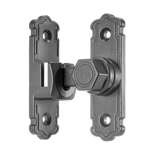 Gray 90/180 Degree Barn Door Latches,Aluminum Alloy Flip Latch - color: Gray