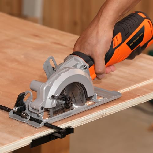 5.8A Power Circular Saw,4-1/2" Electric Saw 3500RPM 2 Pcs Blades - style: 5.8 A circular saw