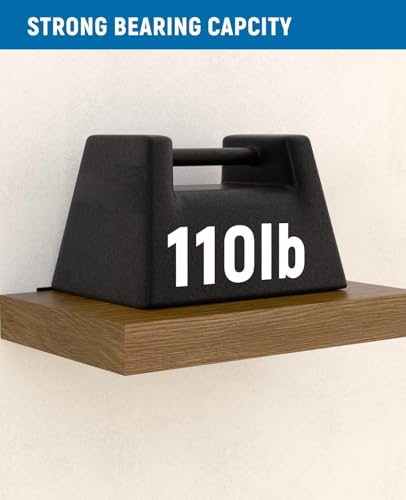 16-Pack 10 inch Floating Shelf Brackets, Hidden Shelf Bracket for Wood - color: Black-16Pack, size: 10 Inch