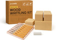 JJ CARE Wood Carving Kit [8 SK7 Carving Knives with Beechwood Handle, 10 Basswood Carving Blocks, Carrying Case, Whittling Book], Beginner Wood Carving Kit - size: Set B