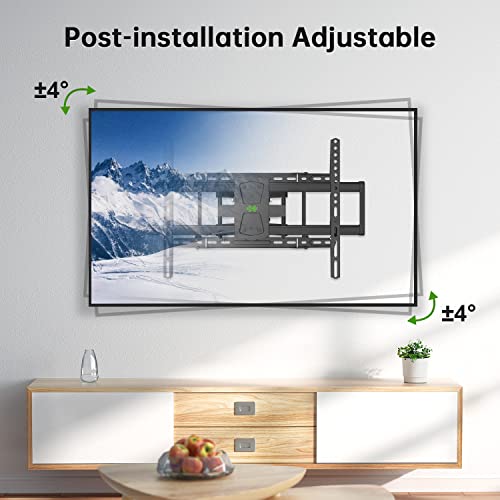 USX Mount Full Motion TV Wall Mount 42"-84" TVS, Fits 16" 18" or 24" Studs, Heavy Duty TV Mounts Bracket with Dual Articulating Arms Tilt Swivel Extension Max VESA 600x400mm, Weight Capacity 110lbs - size: For 42" to 84" TVs